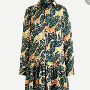 NWT J.Crew Giraffe Shirtdress